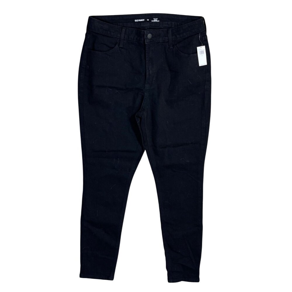New Old Navy Women's Jeans Black Size 12 Wow Super Skinny High Rise
